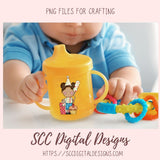 Cute Kids Birthday PNG, Diverse Boys & Girls With Balloons, Party Hats, Cupcakes Clipart, Clip Art for Paper Crafting and Scrapbooking