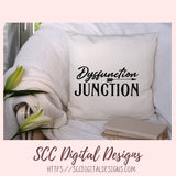 Dysfunction Junction SVG, Front Door Welcome Mat for Mom, Farmhouse Sign Decor for Couples, Sarcastic T-Shirt for Girfriend, Funny Wall Art