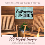 Dysfunction Junction SVG, Front Door Welcome Mat for Mom, Farmhouse Sign Decor for Couples, Sarcastic T-Shirt for Girfriend, Funny Wall Art