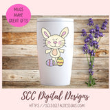 Easter Pals Digital Clipart and Digi Stamps, Wordart Bunnies Whimsical Bear Colored Eggs, Spring Flowers PNGS for Sublimation, Background Papers