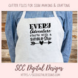 Adventure SVG, Every Adventure Starts With a Single Step, Motivational Quote Wall Art, Home Decor Gift for Outdoor Lover, Gift for Him