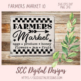 Farmers Market SVG, Eggs Produce Honey, Flowers Jam Fruit, Farmhouse Wall Decor for Girlfriend, Farm Fresh Roadside Stand Sinage for Mom