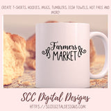 Farmers Market SVG Mini Bundle, Farmhouse Kitchen Decor for Girlfriend, Shop Small & Local Reusable Bag for Mom, Commercial Use Art