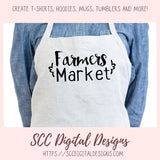 Farmers Market SVG Mini Bundle, Farmhouse Kitchen Decor for Girlfriend, Shop Small & Local Reusable Bag for Mom, Commercial Use Art