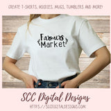 Farmers Market SVG Mini Bundle, Farmhouse Kitchen Decor for Girlfriend, Shop Small & Local Reusable Bag for Mom, Commercial Use Art