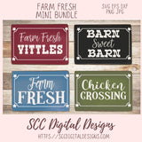 Farm Fresh Mini Bundle SVG, Farm Fresh Vittles Farmhouse Decor For Mom, Barn Sweet Barn T-Shirt for Girlfriend, Farm Fresh Chicken Crossing