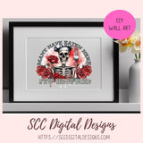 Many Have Eaten Here, Few Have Died, Humorous Skeleton Sublimation Clipart for DIY Funny Cooks, Instant Download PNG