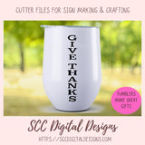 Give Thanks Vertical SVG Sign Bundle, Blessed, Thankful, Welcome Turkeys, We are Thankful, Farmhouse Wall Art for Mom, Thanksgiving Decor