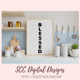 Give Thanks Vertical SVG Sign Bundle, Blessed, Thankful, Welcome Turkeys, We are Thankful, Farmhouse Wall Art for Mom, Thanksgiving Decor