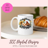 Grandma's Kitchen PNG, Sublimation Chicken with Eggs & Sunflowers Clip Art for Home Decor, Clipart for Mugs for Women, DIY Wall Art for Mom