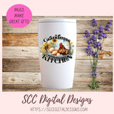 Grandma's Kitchen PNG, Sublimation Chicken with Eggs & Sunflowers Clip Art for Home Decor, Clipart for Mugs for Women, DIY Wall Art for Mom