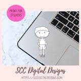 Boy Clipart for sublimation Kids Sticker Books, Nursery Wall Art for New Mom Gift, Digi Stamps for Coloring Pages and Digital Scrapbooking