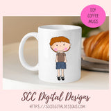 Boy Clipart for sublimation Kids Sticker Books, Nursery Wall Art for New Mom Gift, Digi Stamps for Coloring Pages and Digital Scrapbooking