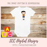 Boy Clipart for sublimation Kids Sticker Books, Nursery Wall Art for New Mom Gift, Digi Stamps for Coloring Pages and Digital Scrapbooking