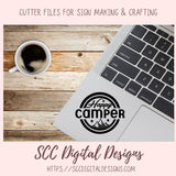 Happy Camper SVG, RV Life Camping Quote for Shirt for Girlfriend, Outdoor Lover PNG for Tumbler Designs, Glamper Decal for Vehicle for Mom