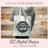 Happy Camper SVG, RV Life Camping Quote for Shirt for Girlfriend, Outdoor Lover PNG for Tumbler Designs, Glamper Decal for Vehicle for Mom