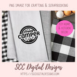 Happy Camper SVG, RV Life Camping Quote for Shirt for Girlfriend, Outdoor Lover PNG for Tumbler Designs, Glamper Decal for Vehicle for Mom