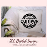 Happy Camper SVG, RV Life Camping Quote for Shirt for Girlfriend, Outdoor Lover PNG for Tumbler Designs, Glamper Decal for Vehicle for Mom