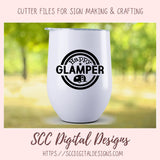 Glamping SVG, DIY Happy Glamper Hoodie for Women, Camping Shirt for Mom, Camper Trailer Decal, Coffee Mug for Outdoor Lover  RV Life