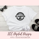 Glamping SVG, DIY Happy Glamper Hoodie for Women, Camping Shirt for Mom, Camper Trailer Decal, Coffee Mug for Outdoor Lover  RV Life