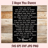 I Hope You Dance SVG 1 design in svg eps dxf jpg png formats