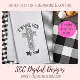 It Is Well With My Soul SVG, Religious Farmhouse Sign Decor for Mom for Mother's Day, Inspirational Quote PNG for T-Shirts for Dad