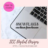 Kisses from Heaven SVG Mini Bundle, Let it Snow Sign, Baby it's Cold Outside PNG, Snowflakes are Kisses from Heaven Memorial Gift for Her