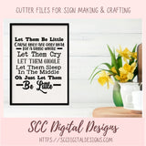 Let Them Be Little SVG, Baby Shower Gift for New Mom, Nursery Wall Decor for Baby, Inspirational Quote for Child's Room, Let Them Giggle