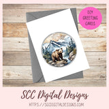 Stained Glass Brown Bear PNG Stickers 8 designs in 300 dpi png format