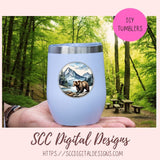 Stained Glass Brown Bear PNG Stickers 8 designs in 300 dpi png format
