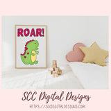 Walk with the Dino's Clipart, Digital Background Papers, Wordart, Dinosaur PNGs for Stickers for Kids, Instant Download Scrapbook Elements