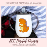 Walk with the Dino's Clipart, Digital Background Papers, Wordart, Dinosaur PNGs for Stickers for Kids, Instant Download Scrapbook Elements