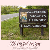 Wandering Pines Campground Clipart 1 design in 300 pdi png format