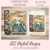 Wandering Pines Campground Clipart 1 design in 300 pdi png format