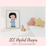 Kids Clipart, Diverse Boys & Girls PNG, Waving Children Digi Stamps, DIY Coloring Pages for Preschoool or Homeschool Activities
