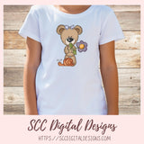Whimsical Bears and Spring Flower Garden Clipart Bundle 8 - 300 dpi png images