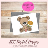 Whimsical Bears and Spring Flower Garden Clipart Bundle 8 - 300 dpi png images