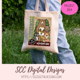 Adventure PNG, Welcome to Our Adventure Clipart, Bear Owl Fox Deer Raccoon Clipart, Sublimation Clip Art, DIY Rustic Cabin Decor for Dad, Whimsical Wildlife