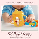 Construction Bears Clipart for Kids T-Shirt, Whimsical Wildlife for Children's Mugs, Wordart PNG, Animal Illustration for Father's Day Cards