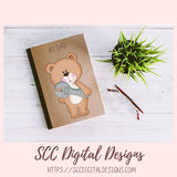 Construction Bears Clipart for Kids T-Shirt, Whimsical Wildlife for Children's Mugs, Wordart PNG, Animal Illustration for Father's Day Cards