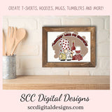 Wine Gnome Clipart for Sublimation for Shirts, PNG Design for Wine Tumblers, DIY Home Decor, Paper Crafting, Wine Lover Gift