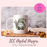 Cute Artist Gnome Stickers PNGs for Digital and Printable Planners, Bullet Journals, Scrapbooking, Laptops, Hippy Gnomes Gift for Women