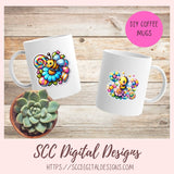 Kawaii Rainbow Bee Clipart PNG Bundle 8 - 300 dpi png images