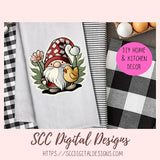 Cute Chicken Gnome Stickers PNGs for Digital and Printable Planners, Bullet Journals, Scrapbooking, Laptops, Hippy Gnomes Gift for Women