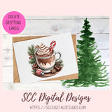 Cute Christmas Cookies Stickers for Digital or Paper Planners, Cocoa Mugs Pre-Cropped Clipart Printable Stickers for Women, Kids, Journals & Scrapbooking