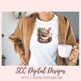 Cute Christmas Cookies Stickers for Digital or Paper Planners, Cocoa Mugs Pre-Cropped Clipart Printable Stickers for Women, Kids, Journals & Scrapbooking