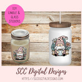 Cute Boho Coffee Gnome Stickers PNGs for Digital and Printable Planners, Bullet Journals, Scrapbooking, Laptops, Hippy Gnomes Gift for Women
