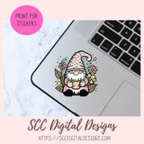 Cute Boho Coffee Gnome Stickers PNGs for Digital and Printable Planners, Bullet Journals, Scrapbooking, Laptops, Hippy Gnomes Gift for Women