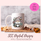 Cute Boho Coffee Gnome Stickers PNGs for Digital and Printable Planners, Bullet Journals, Scrapbooking, Laptops, Hippy Gnomes Gift for Women