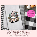 Cute Boho Coffee Gnome Stickers PNGs for Digital and Printable Planners, Bullet Journals, Scrapbooking, Laptops, Hippy Gnomes Gift for Women